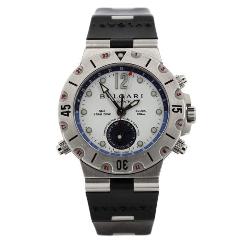 Diagono Scuba GMT Automatic Watch Stainless Steel and Rubber 38