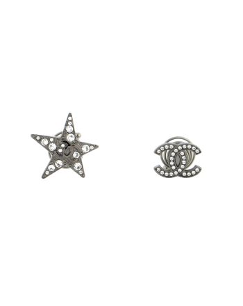 CC Star Spiral Hair Pin Set Metal with Crystals