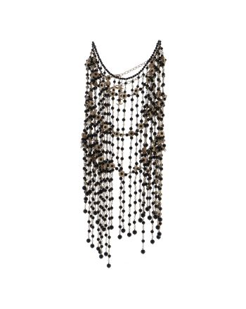 Paris in Rome Cape Necklace Metal and Beads