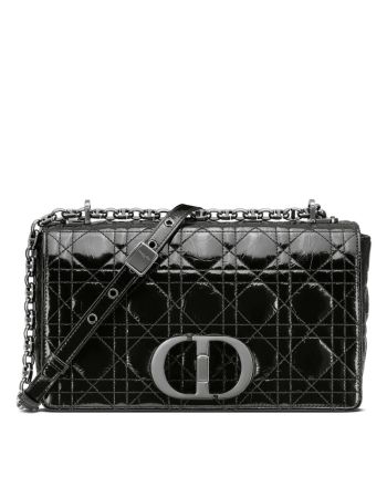 Christian Dior Medium Dior Caro Bag Black