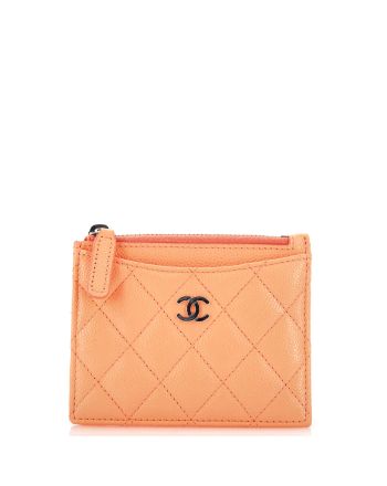 CC Zip Card Holder Quilted Caviar